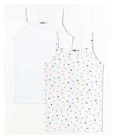 GEMO Débardeurs en coton fille (lot de 2) Multicolore