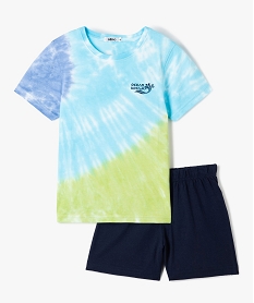 GEMO Pyjashort garçon avec effet tie and dye sur le haut dore