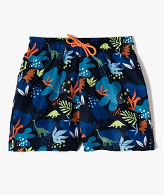 GEMO Short de surf garçon à motifs dinosaures Bleu