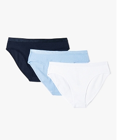 GEMO Culottes unies avec ceinture satinée fille (lot de 3) coloris assortis