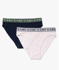 GEMO Culottes fille en maille côtelée (lot de 2) Multicolore