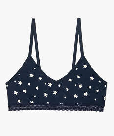 GEMO Soutien-gorge fille à motifs fleuris navy