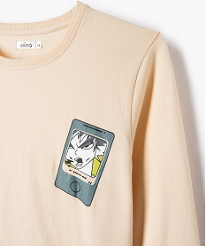 pyjama garcon avec motif manga beigeI035001_2