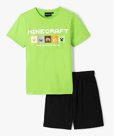 GEMO Pyjashort garçon bicolore - Minecraft vert standard