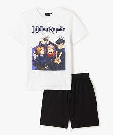 GEMO Pyjashort garçon bicolore - Jujutsu Kaisen blanc vif