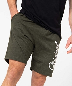 GEMO Short de pyjama en jersey à taille élastique homme Vert