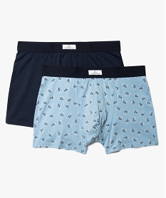 GEMO Boxer homme en coton stretch extensible (lot de 2) Imprimé