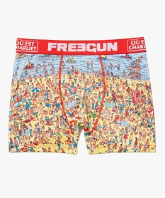 GEMO Boxer homme à motif jeu Où est Charlie ? - Freegun Orange