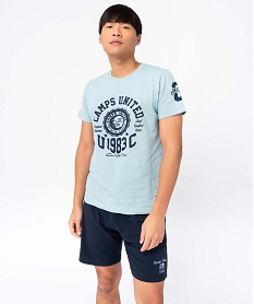 GEMO Pyjashort homme imprimé - Camps United Bleu