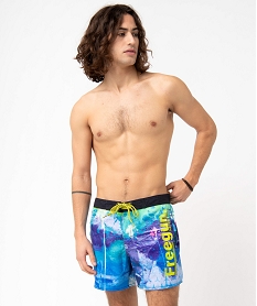 GEMO Short de bain homme détails fluo - Freegun Imprimé