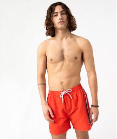 short de bain homme look sportswear rougeI041101_1