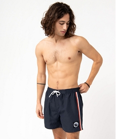 GEMO Short de bain homme look sportswear Bleu