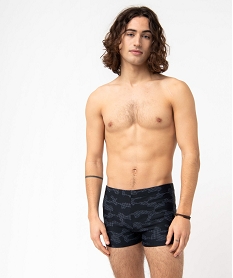 maillot de bain homme forme boxer avec motifs noirI041501_1