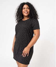 chemise de nuit a manches courtes avec motifs femme grande taille imprimeI044101_1