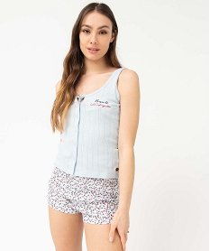 pyjashort femme bicolore - lulucastagnette imprimeI045501_1