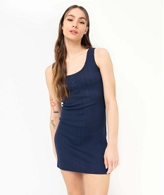 chemise de nuit femme sans manches - lulucastagnette bleu nuisettes chemises de nuitI045801_1