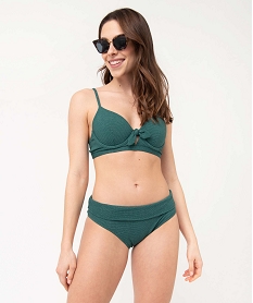 bas de maillot de bain femme paillete forme culotte taille haute vert bas de maillots de bainI047301_3