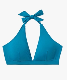 haut de maillot de bain femme grande taille forme triangle bleu haut de maillots de bainI049701_4
