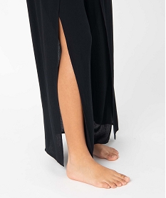 pantalon de plage femme ouvert sur l’avant noir vetements de plageI049901_2