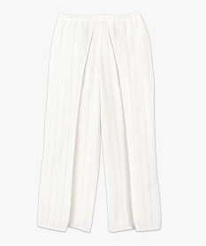 pantalon de plage femme ample en crochet blancI050101_4