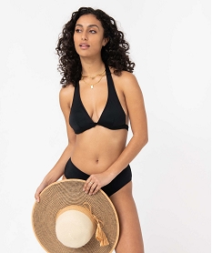 GEMO Haut de maillot de bain femme forme triangle avec mousses amovibles noir standard