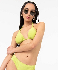 GEMO Haut de maillot de bain femme forme triangle Vert