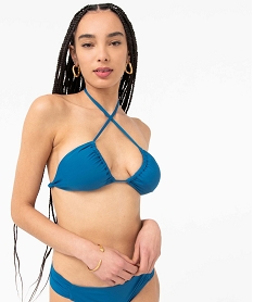 GEMO Haut de maillot de bain femme forme triangle bleu standard