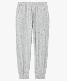 pantalon de pyjama imprime avec bas elastique femme gris bas de pyjamaI053601_4