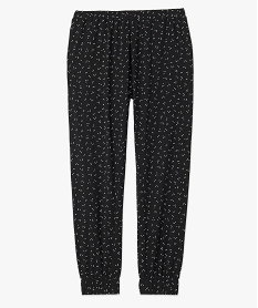 pantalon de pyjama imprime avec bas elastique femme noirI053701_4
