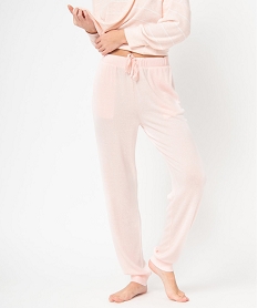 pantalon de pyjama en maille fine femme roseI054201_1