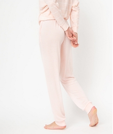 pantalon de pyjama en maille fine femme roseI054201_3