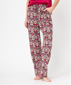 GEMO Pantalon de pyjama femme imprimé Multicolore