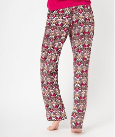 pantalon de pyjama femme imprime multicolore bas de pyjamaI054301_3