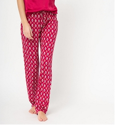 GEMO Pantalon de pyjama fluide femme Imprimé
