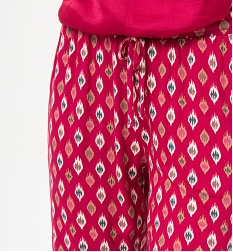 pantalon de pyjama fluide femme imprime bas de pyjamaI054701_2