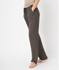 GEMO Pantalon de pyjama fluide femme Imprimé