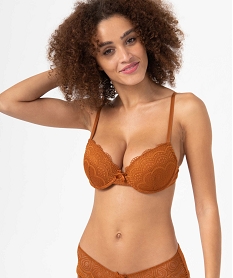 GEMO Soutien-gorge corbeille en dentelle à armatures cafe