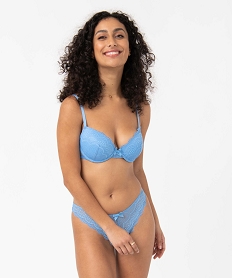 GEMO Soutien-gorge corbeille en dentelle à armatures Bleu
