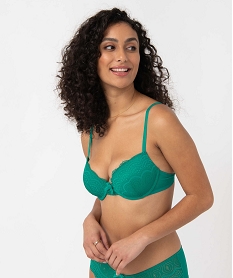 GEMO Soutien-gorge corbeille en dentelle à armatures Vert
