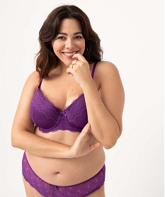 GEMO Soutien-gorge grande taille à armatures et coques fines Violet