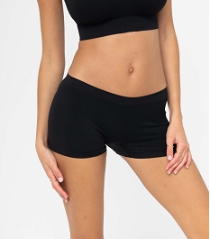 GEMO Boxer en maille extensible femme Noir