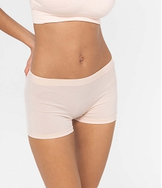 GEMO Boxer en maille extensible femme rose standard