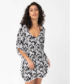 robe de plage femme avec dos en dentelle imprimeI069001_1