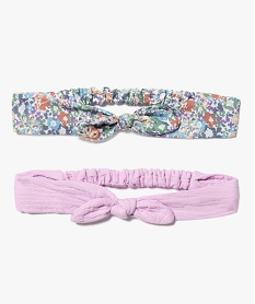 GEMO Bandeau pour les cheveux avec noeud fille (lot de 2) violet standard