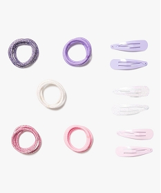 GEMO Accessoires cheveux pailletés fille (26 pièces) violet standard