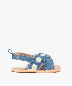 chaussons de naissance bebe fille sandales en denim bleuI082301_1