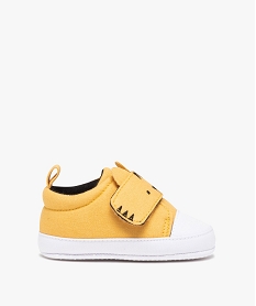 GEMO Chaussons de naissance bébé garçon en toile motif tigre jaune standard