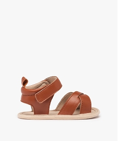 GEMO Chaussons de naissance bébé style sandales marron standard