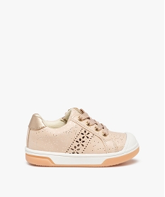 GEMO Tennis bébé fille dessus mat et pailleté beige standard