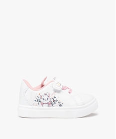 GEMO Baskets bébé fille à lacets et scratch Marie - Aristochats blanc standard